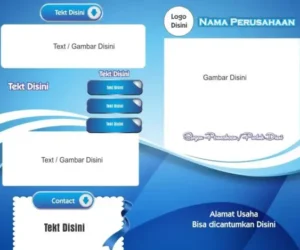 1A template brosur lipat 2 blue