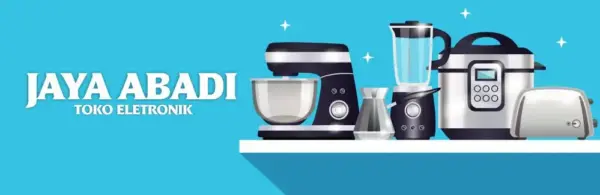 Banner spanduk iklan toko alat elektronik dapur