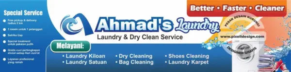 desain banner spanduk iklan laundry