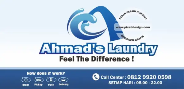 desain banner spanduk iklan laundry