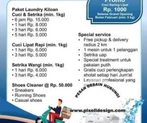 banner spanduk iklan reklame papan nama ahmad laundry ahmad