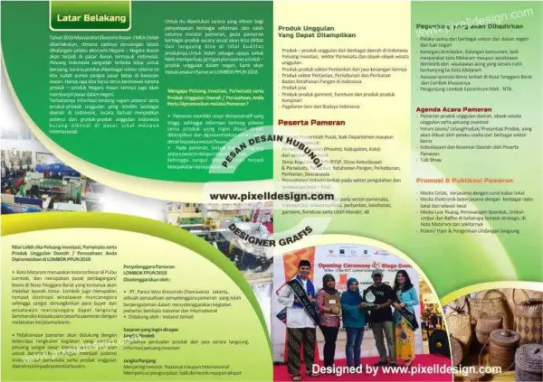 desain brosur flyer iklan pameran