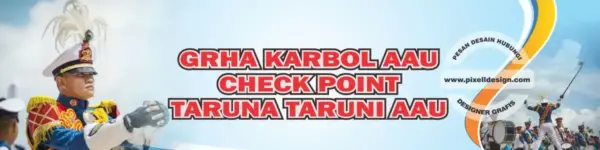 desain banner spanduk taruna AAU