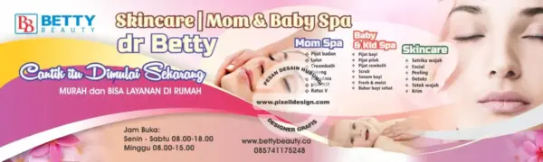 desain banner spanduk iklan spa skincare salon kecantikan