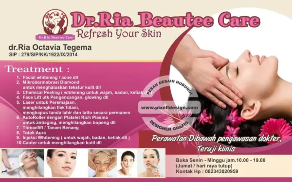 desain banner spanduk iklan spa skincare salon kecantikan
