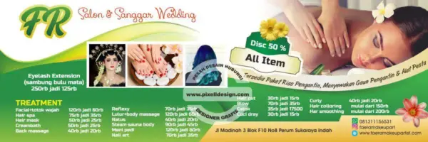 desain banner spanduk iklan spa skincare salon kecantikan