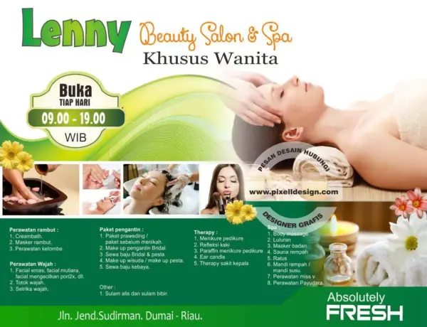 desain banner spanduk iklan spa skincare salon kecantikan