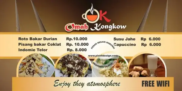 Desain banner spanduk iklan makanan rumah makan cafe
