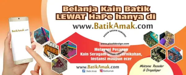 desain banner spanduk iklan online shop batik