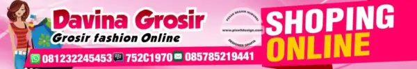desain banner spanduk iklan online shop fashion baju