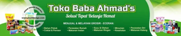 Banner Iklan Toko Makanan Sembako Minimarket