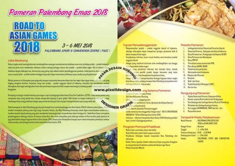 desain brosur flyer iklan pameran