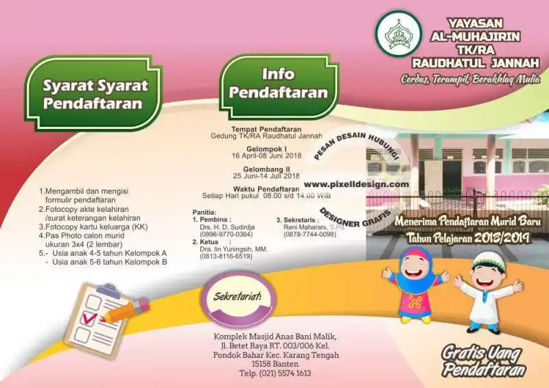Iklan pendidikan pendaftaran sekolah