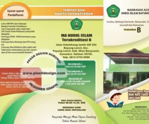 desain brosur flyer iklan penerimaan pendaftaran siswa baru pesantren 1