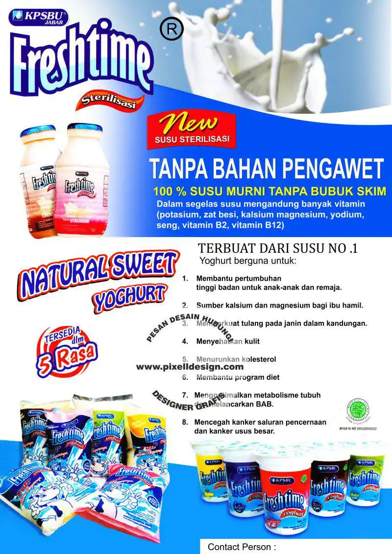 desain brosur flyer iklan produk minuman kesehatan susu