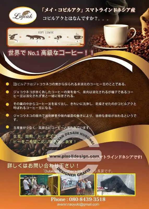 desain brosur flyer iklan produk minuman kesehatan kopi