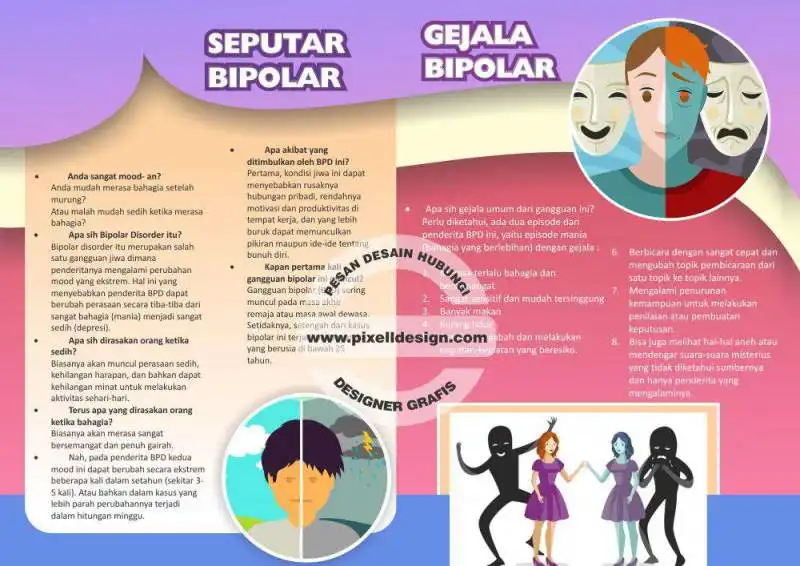 desain brosur flyer informasi psikologi 