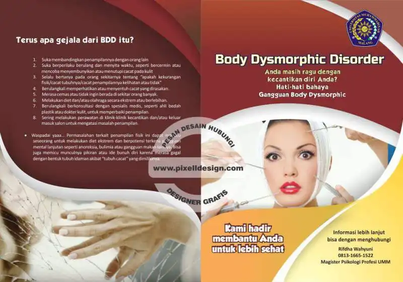 desain brosur flyer informasi psikologi 
