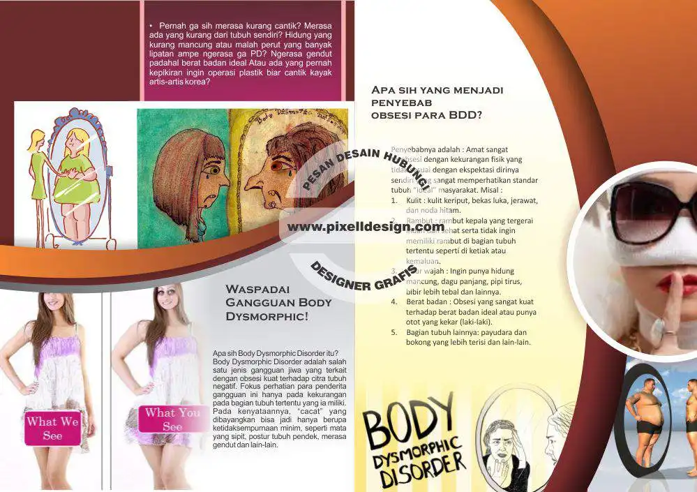 desain brosur flyer informasi psikologi 