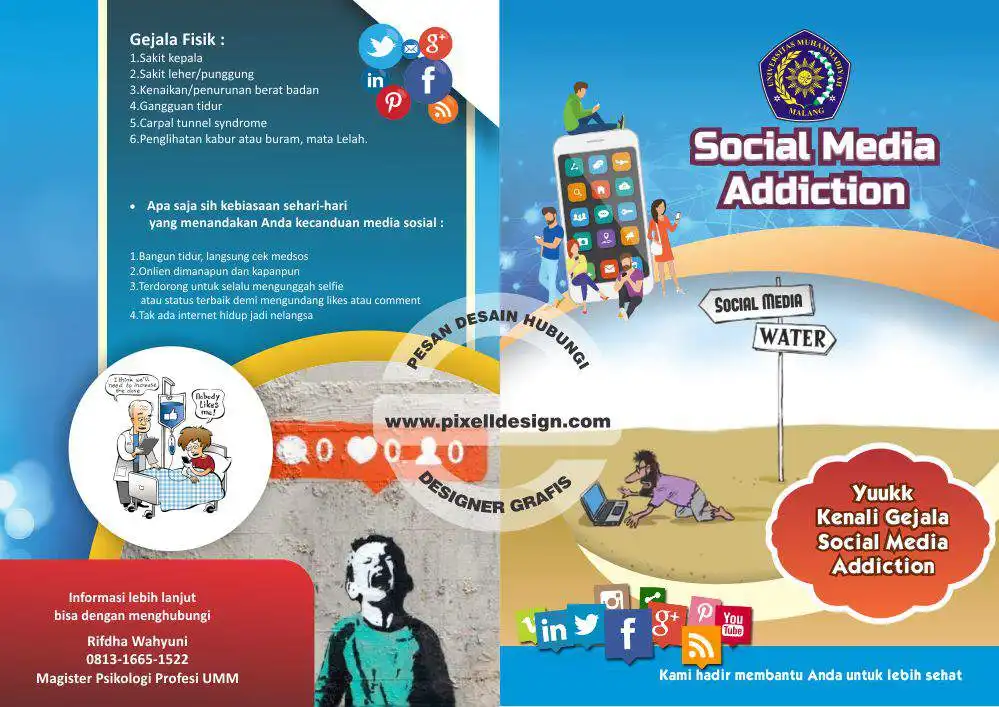 desain brosur flyer informasi psikologi 