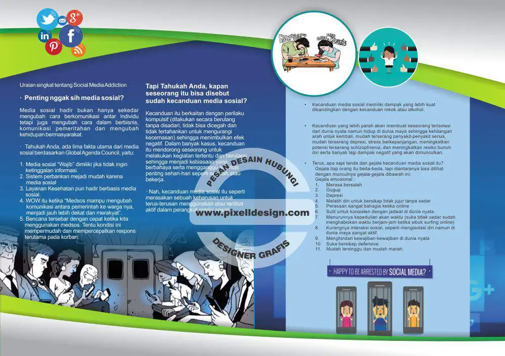 desain brosur flyer informasi psikologi 