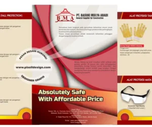 desain company profile katalog iklan perusahaan alat proteksi