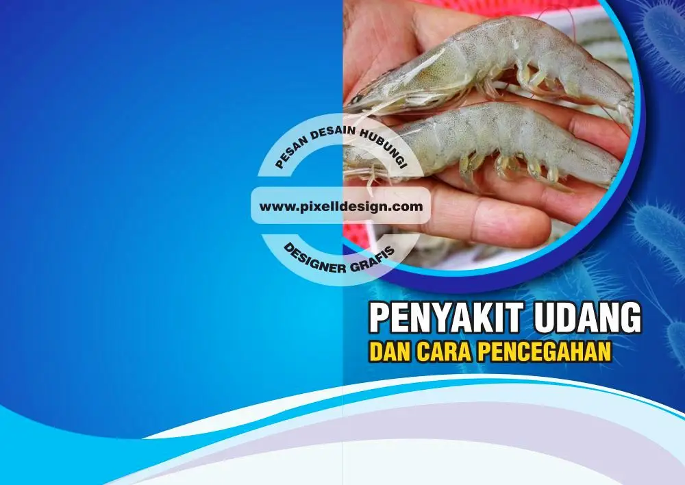 Desain Cover Buku Pengetahuan Peternakan Udang