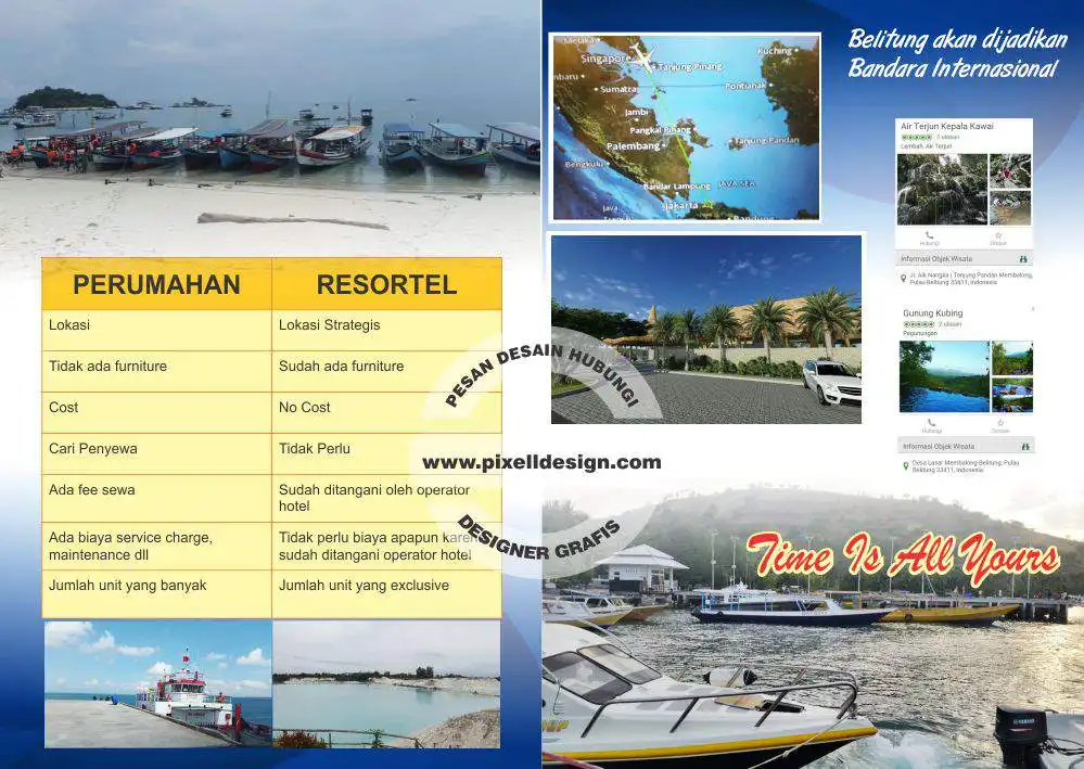 desain brosur flyer iklan hotel resort