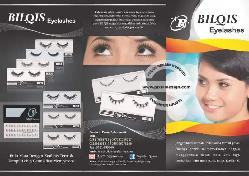 desain brosur flyer iklan produk kecantikan bulu mata