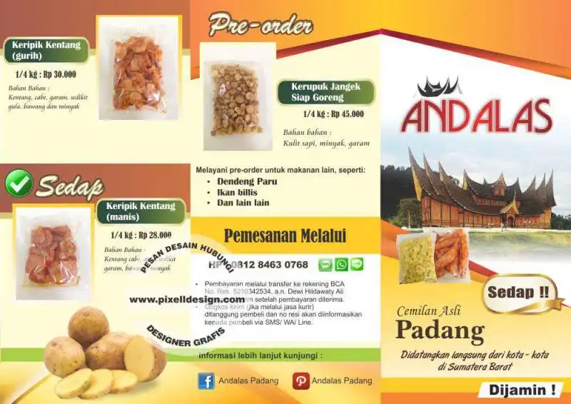Iklan produk makanan ringan snack