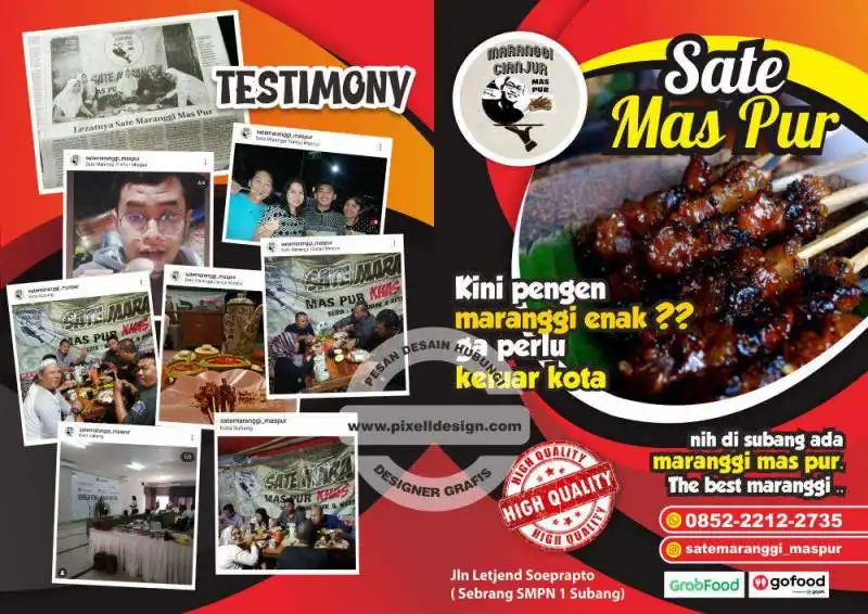 Iklan produk makanan ringan sate