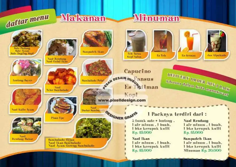 desain brosur flyer iklan produk makanan rumah makan
