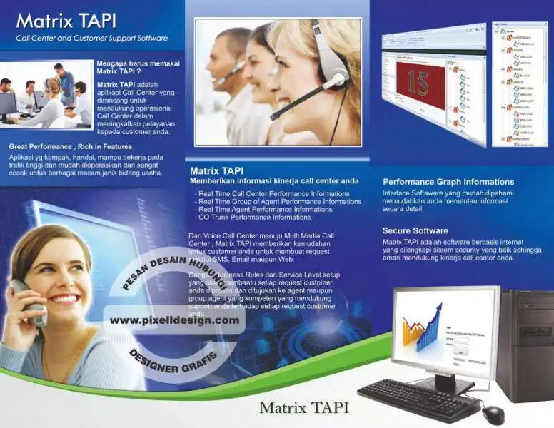 desain brosur flyer iklan produk software