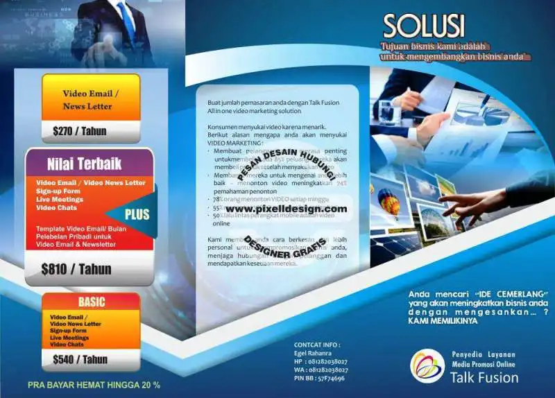 desain brosur flyer iklan produk software