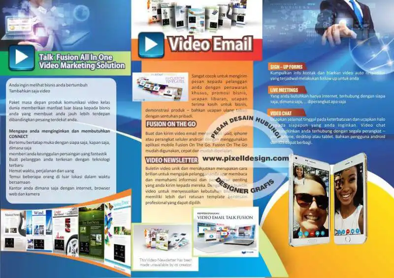 desain brosur flyer iklan produk software