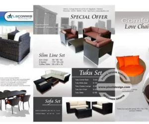 desain katalog iklan produk furniture synthetic rattan furniture 1