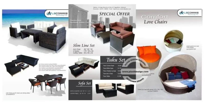 desain katalog iklan produk furniture synthetic rattan furniture 1