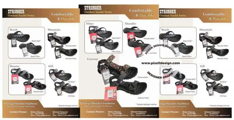 desain katalog iklan produk sandal 1