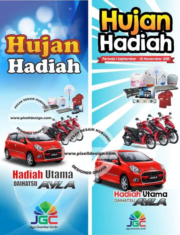 desain stand roll banner iklan promo hadiah