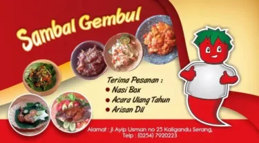 kartu nama rumah makan sambal gembul 1